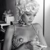Rihanna sur le tournage du clip de Pour it Up, extrait de son septième album Unapologetic.