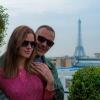 Exclusif - Christian Audigier et sa fiancée Nathalie Sorensen lors de leur week-end en amoureux à Paris le 27 septembre 2013.