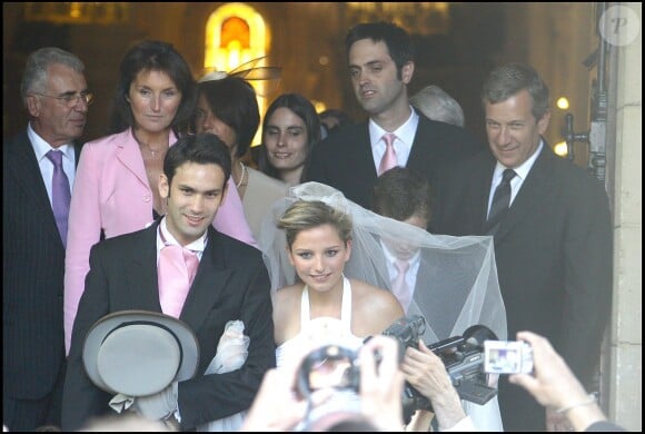 Mariage de Jeanne-Marie Martin avec Rallon Gurvan à Neuilly avec Nicolas Sarkozy et Cécilia