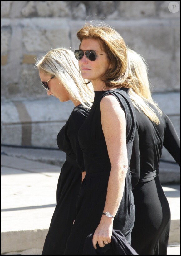 Judith et Jeanne-Marie Martin avec leur mère Cécilia Sarkozy à Lyon le 20 septembre 2007.