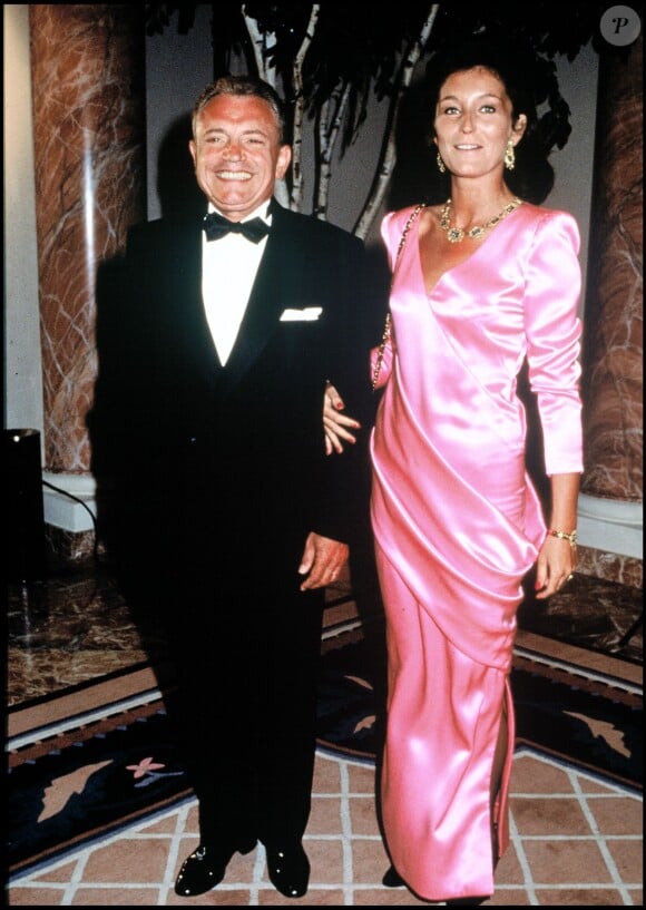 Jacques Martin et son ex-femme Cécilia à Deauville le 8 août 1988.