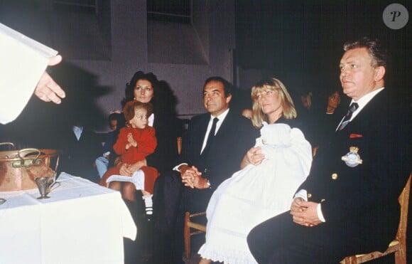 Jacques Martin et son ex-femme Cécilia Attias en 1987.