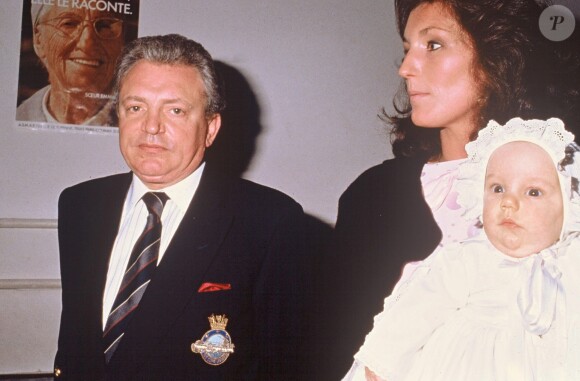 Jacques Martin et son ex-femme Cécilia Attias en 1987