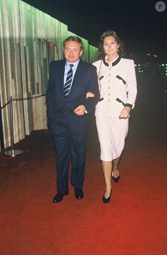 Jacques Martin et son ex-femme Cécilia Attias en 1986.