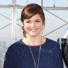 Tiffani Thiessen à l'Empire State Building pour présenter la campagne Jumpstart's Read for the Record à New York, le 2 octobre 2013.