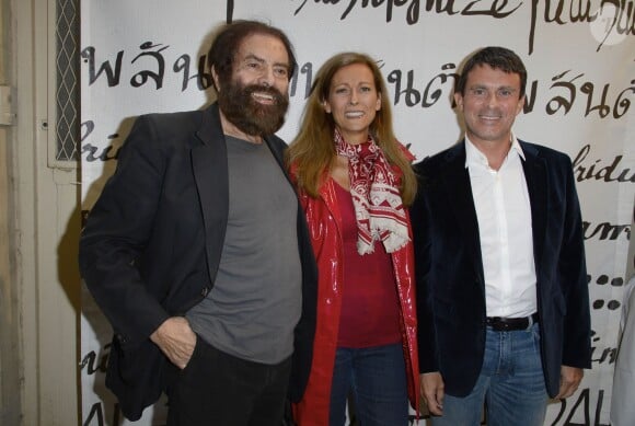Marek Halter, Anne Gravoin et son mari Manuel Valls à Paris le 8 septembre 2013.