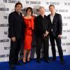 Penélope Cruz, Javier Bardem, Ridley Scott et Michael Fassbender réunis à l'occasion de la conférence de presse du film Cartel, à Londres, le samedi 5 octobre 2013.