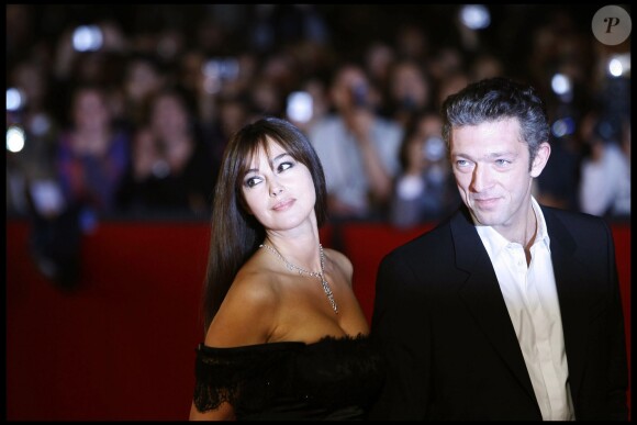 Monica Bellucci et Vincent Cassel lors du Festival international du film de Rome en 2008