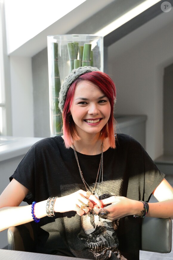Sophie-Tith lors de la conférence de presse de Nouvelle Star 2014 le 7 octobre 2013 à Paris