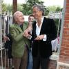 Exclusif - Bernard-Henry Lévy et Pierre Bergé au pèlerinage littéraire à la maison d'Émile Zola à Médan, le 6 octobre 2013.