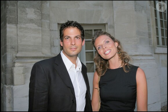Sylvie Tellier et son ex-époux Camille Le Maux à Avignon, le 8 juillet 2007.