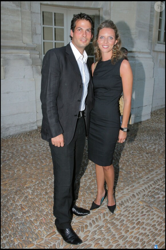 Sylvie Tellier et son ex-époux Camille Le Maux à Avignon, le 8 juillet 2007.