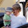 Owen Wilson avec son fils Robert Ford Wilson à Atlanta le 10 septembre 2012.