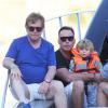 Exclusif - Elton John, David Furnish, et leurs deux fils Elijah et Zachary à Nice, le 22 août 2013.