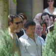 Vincent Perez et Patrice Chéreau lors des obsèques de Marie Trintignant à Paris le 6 août 2003