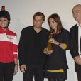 Laurent Mariotte, Sophie Le Saint et Francois Lenglet lors de la remise des trophées de la 20ème édition des Trophées Epona à Cabourg, le 12 octobre 2013