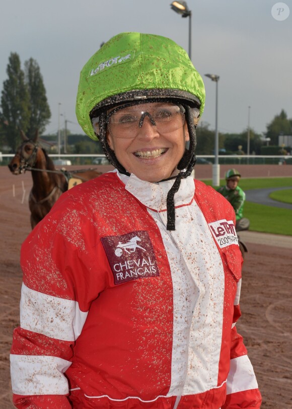 Evelyne Dheliat lors des 20e Trophées Epona à Cabourg, le 12 octobre 2013