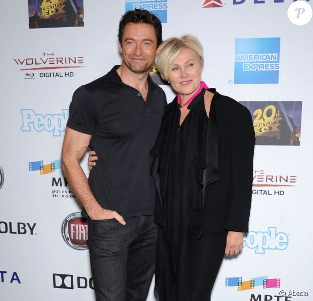 Hugh Jackman et son épouse Deborra-Lee Furness à la soirée de charité "One Night Only" au Dolby Theatre de Los Angeles, le 12 octobre 2013.