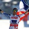 Jason Lamy-Chappuis le 02 mars 2013 à Val di Fiemme lors du relais des championnats du monde du combiné nordique
