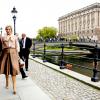 Le roi Willem-Alexander et la reine Maxima des Pays-Bas étaient en visite inaugurale à Stockholm le 14 octobre 2013