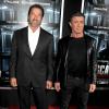 Arnold Schwarzenegger et Sylvester Stallone à la première du film Evasion (The Escape Plan) à New York le 15 octobre 2013.
