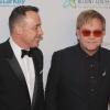 David Furnish et Elton John à la 12e soirée Elton John AIDS Foundation au restaurant Cipriani de New York, le 15 octobre 2013.