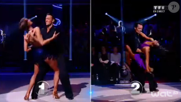Laury Thilleman et Maxime Dereymez affrontent Damien Sargue et Candice Pascal dans un face à face dans Danse avec les stars 4 sur TF1 le samedi 19 octobre 2013