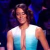 Shy'm, très très sexy, dévoile sa poitrine dans une robe qui a fait le buzz dand Danse avec les stars 4 sur TF1 le samedi 19 octobre 2013