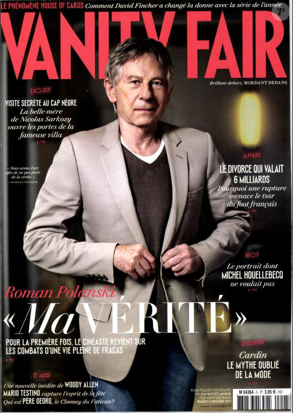 Roman Polanski en couverture de "Vanity Fair", en kiosques le 23 octobre 2013.