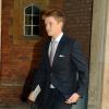 Hugh Grosvenor, le plus jeune parrain (21 ans), au baptême du prince George de Cambridge, premier enfant du prince William et de Kate Middleton, en la chapelle royale du palais Saint James, à Londres, le 23 octobre 2013.