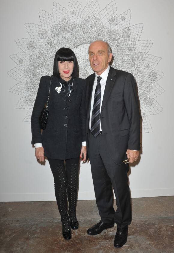 Chantal Thomass et son mari Michel Fabian lors de la soirée d'inauguration de la FIAC au Grand Palais à Paris le 23 octobre 2013