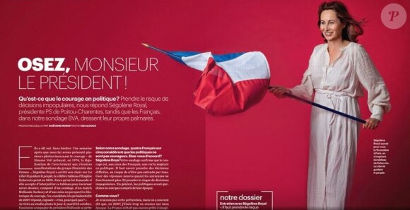 Ségolène Royal pose dans le Parisien Magazine du 25 octobre 2013.