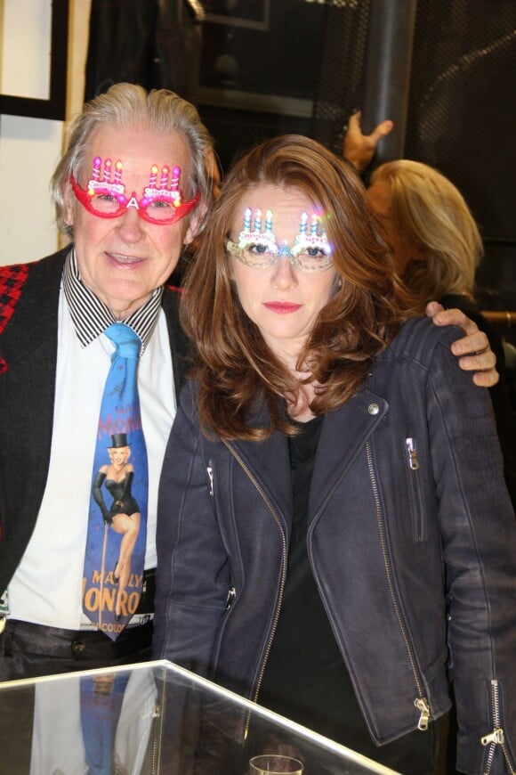 Sophie Brafman et Mister Gadget lors des 50 ans de la boutique Renoma, à Paris, le 22 octobre 2013