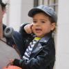 Flynn, 2 ans, peut préparer en toute tranquilité ! Ses parents Miranda Kerr et Orlando Bloom restent en bons termes malgré leur séparation. New York, le 28 octobre 2013.