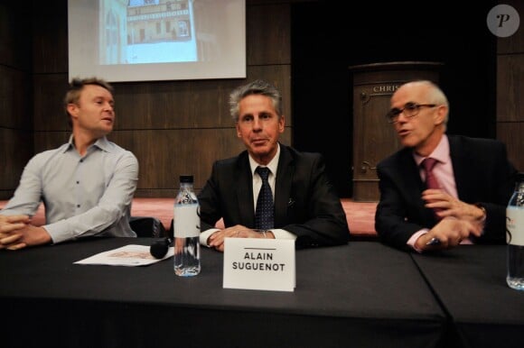 Alain Suguenot, maire de Beaune durant la conférence de presse de la 153e vente des Hospices de Beaune à la maison Christie's à Paris, le 29 octobre 2013.