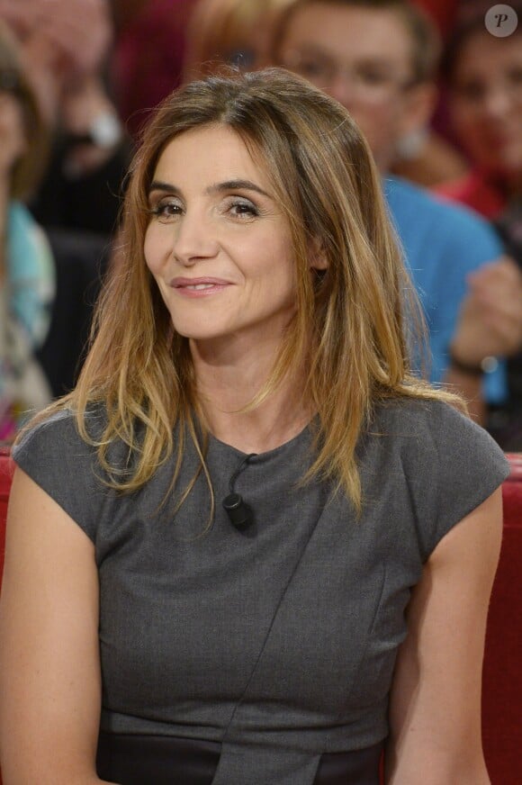 Clotilde Courau à l'enregistrement de l'émission "Vivement Dimanche" à Paris, le 11 septembre 2013 qui sera diffusée le 15 septembre 2013.