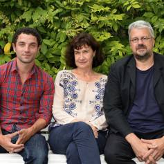 Guillaume Gouix, Anne Le Ny et Sylvain Chomet lors du Festival du film francophone d'Angoulême le 25 août 2013