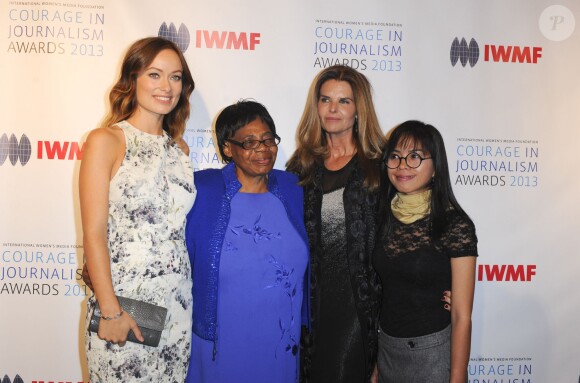 Olivia Wilde, Edna Machirori, Maria Shriver, Bopha Phorn à la soirée "Courage in Journalism Awards" au Beverly Hills Hotel de Los Angeles, le 29 octobre 2013.