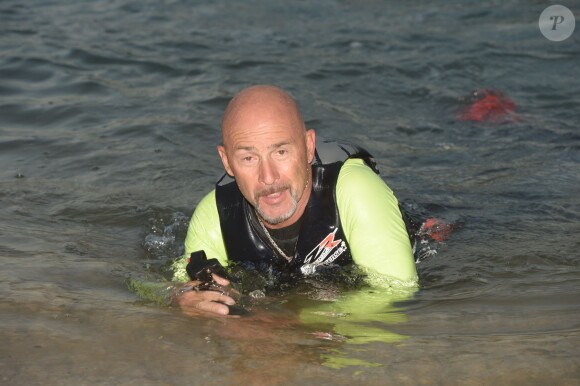 Vincent Lagaf' fait de l'hydrojet à Saint-Tropez, le 6 août 2013.