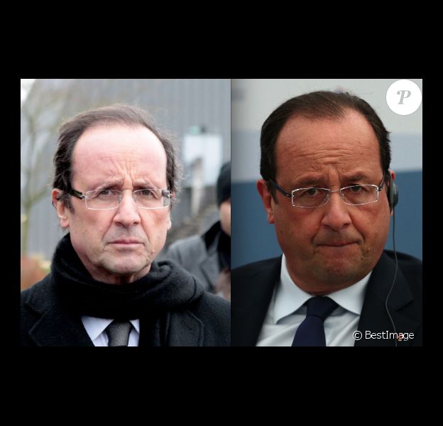 François Hollande en 2011 (à gauche) et en 2013 (à droite)