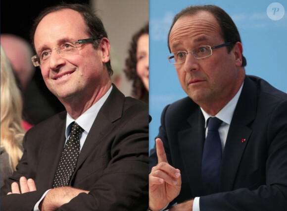 François Hollande en 2011 (à gauche) et en 2013 (à droite)