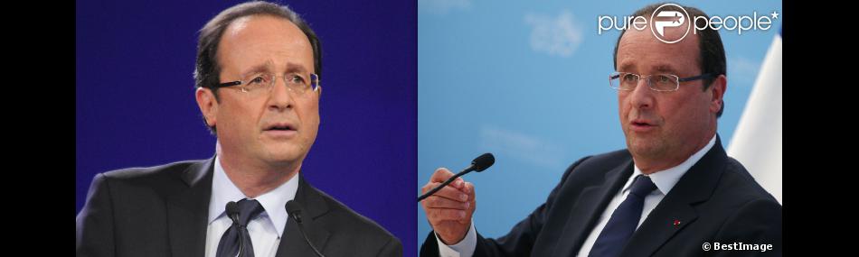 François Hollande en 2012 (à gauche) et en 2013 (à droite)