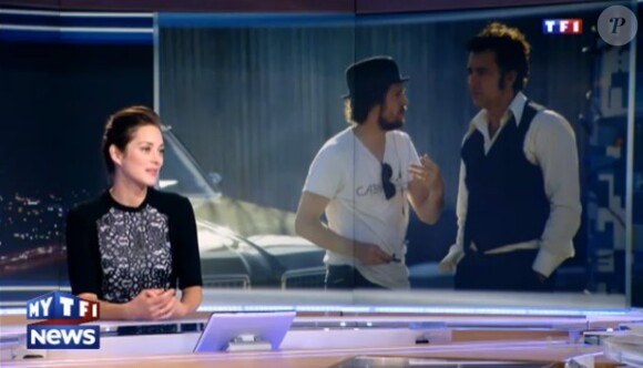 Marion Cotillard sur le plateau du JT de 20h.