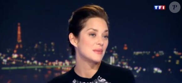 Marion Cotillard sur TF1 le 28 octobre 2013.