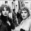 Véronique Genest et Marion Game sur le tournage de "Nana" en 1980.