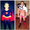 Blake McIver s'amuse à se comparer avec celui qu'il était enfant, mais déjà  fan de Superman le 31 octobre 2013
