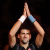 Novak Djokovic victorieux de Stanislas Wawrinka le 1er novembre 2013 au Masters de Paris-Bercy