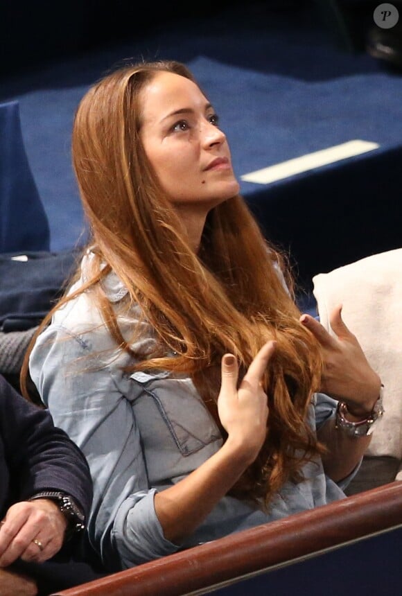 Marta Tornel, compagne de David Ferrer, lors de la finale du Masters 1000 de Paris-Bercy opposant le 3 novembre 2013 l'Espagnol à Novak Djokovic, vainqueur à l'arrachée (7-5, 7-5).