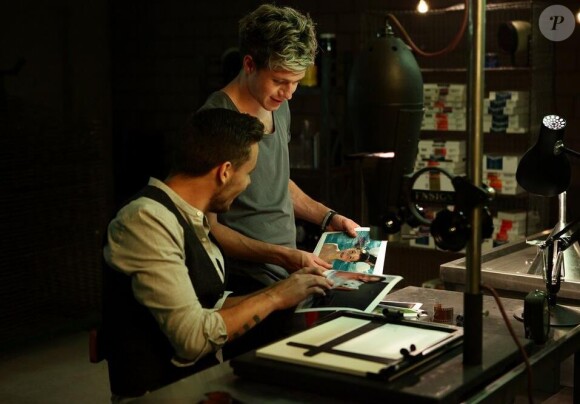 Niall Horan et Liam Payne sur le tournage du clip Story of My Life.