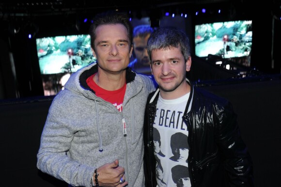 David Hallyday et Grégoire lors de la soirée de lancement de Call of Duty : Ghosts (disponible le 5 novembre 2013) le 4 novembre 2013 au Yoyo, au Palais de Tokyo, à Paris.